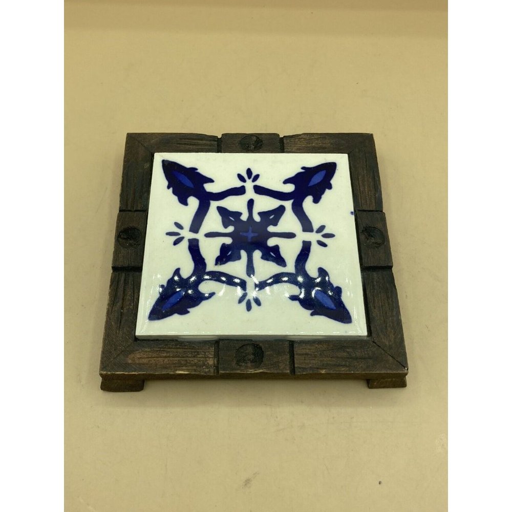 Trivet Tile Colonial Made In Spain Blue White De Esta Region Aislante Para Mesa - Picture 9 of 9